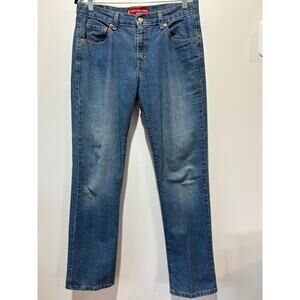 Levi's womens 505 nouveau straight stretch low rise jeans size 10 inseam 32